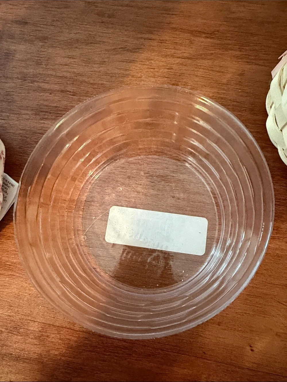 Longaberger Cream and Pink Handwoven Heart Basket